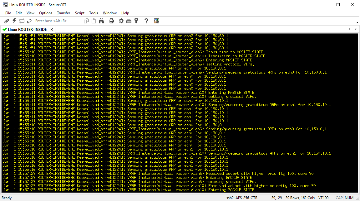 vrrp linux transition
